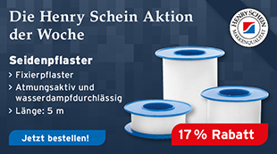 Die Henry Schein Aktion der Woche - Seidenpflaster, Fixierpflaster, atmungsaktiv und wasserdampfdurchlaessig, Laenge: 5 m
